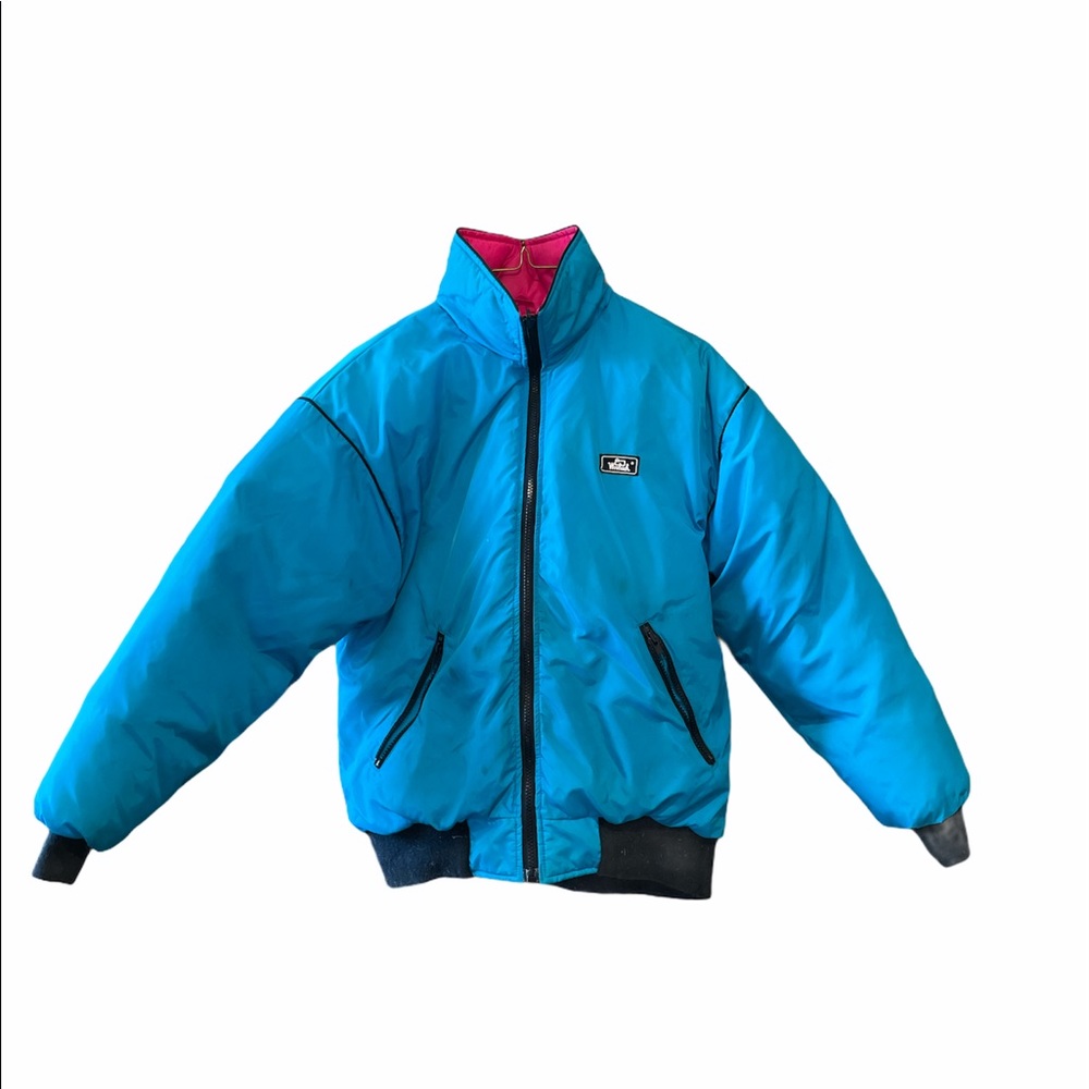 Woolrich Vintage Pink Blue M Ski Coat Jacket